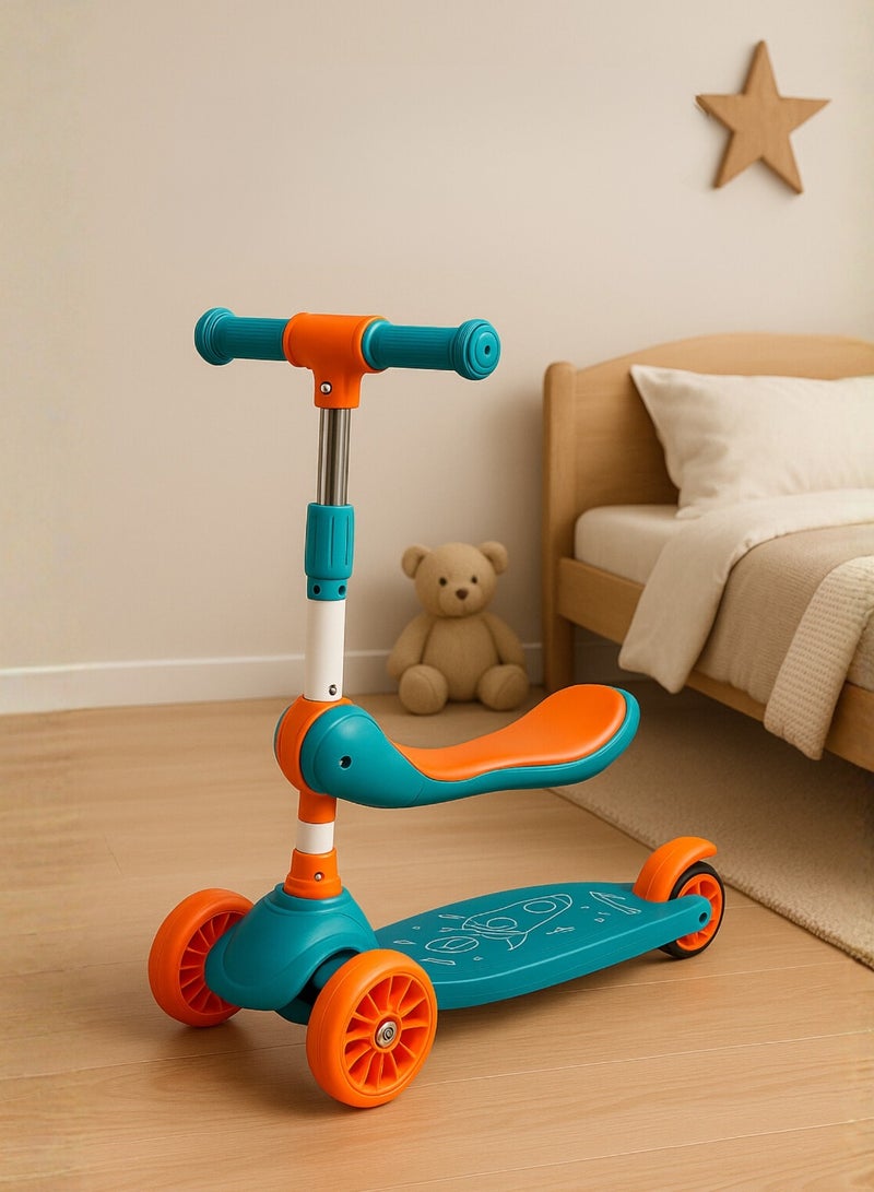 3-Wheel Plastic Scooter with Double Seat, 3 Height Levels 24-4 from 3A - Image 4