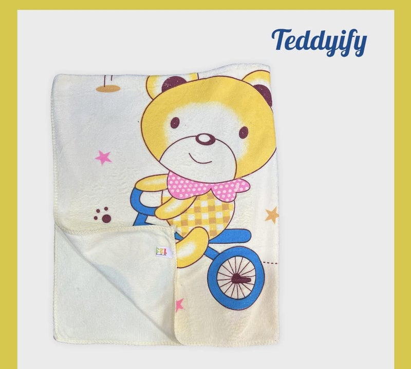 TEDDYIFY Soft Cotton Baby Bath Towel for Infants, New Born Babies and Toddlers, Premium Soft Cotton/Easy to Wash (Colours and Print As Per Availability) (Pack of 3 Towel) Multicolors - Image 3