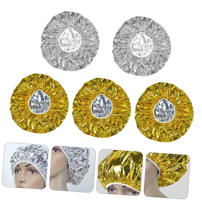 Precision polished solid material Baluue 5pcs Aluminum Foil Hair Conditioning Cap Heat Insulation Hair Dye Hat for Nourishing Treatments Elastic Fit for All for Salon and Home Use All item simple matching build Fast warehouse picking Globally spread simple design User tested optimized build Temp fluctuation resistant crafted quality Shock rubber edge Global mainstream design picks Stain resistant UV resistant Balanced universal design All environment compatible In-Kingdom stored commodity Cross part assemble fit Minimal design Global standard quality High precision lightweight material Freeze crack proof Most item matching trendy design Transit & use compatible Global simple assemble options Affordable fast purchase options Easy daily handling design Rack sorted local inventory Sand resistant - Image 2
