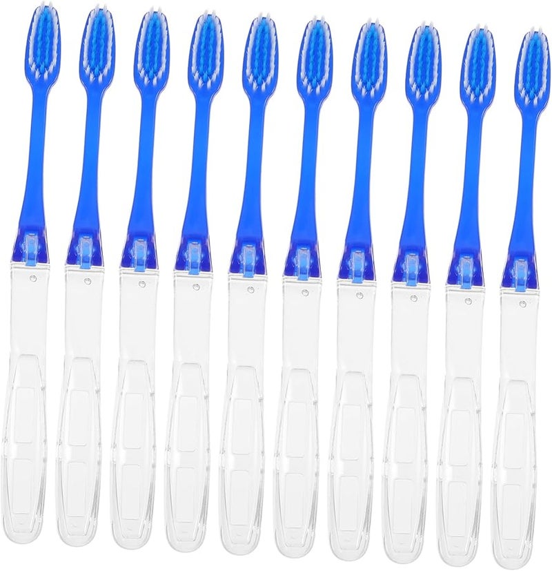 2 Pack Portable Folding Toothbrushes Soft Bristles Travel Friendly Ergonomic Design - Image 5