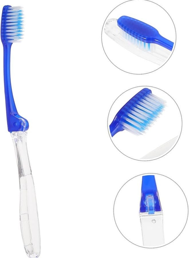 2 Pack Portable Folding Toothbrushes Soft Bristles Travel Friendly Ergonomic Design - Image 3