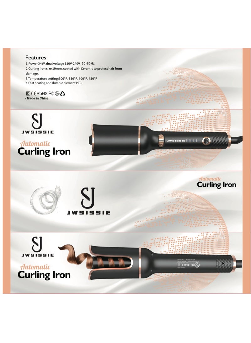JWSISSIE Automatic Curling Iron for Long Hair Black - Image 3