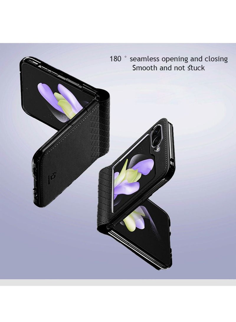 DUX DUCIS Samsung Galaxy Z Flip 5 5G Case Cover  Vegan Leather Shockproof Protective Anti-shock anti-scratch Back Cover Phone Mobile Protector for Samsung Z Flip 5 (2023) - Image 5