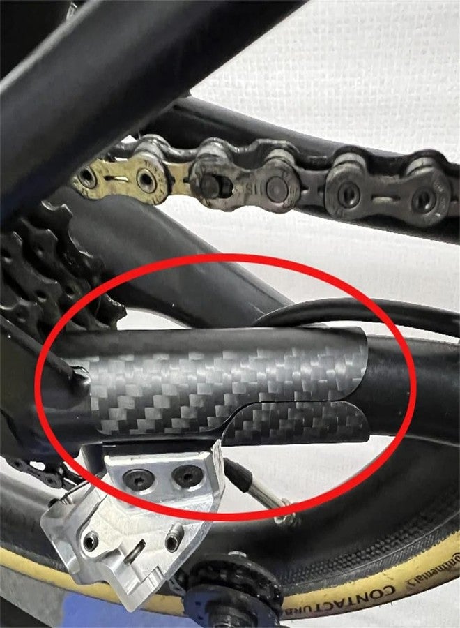 Sgxbos 2pcs Folding Bike Rear Fork Carbon Protector for Brompton Protection Carbon Protection Sticker Tripod to Prevent Scratches Anti-Chafing - Image 2