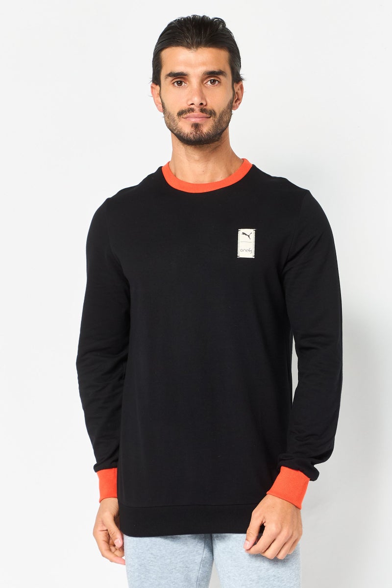 PUMA Men Sportswear Fit One8 Long Sleeve Outdoor Sweatshirt, Black - Image 1
