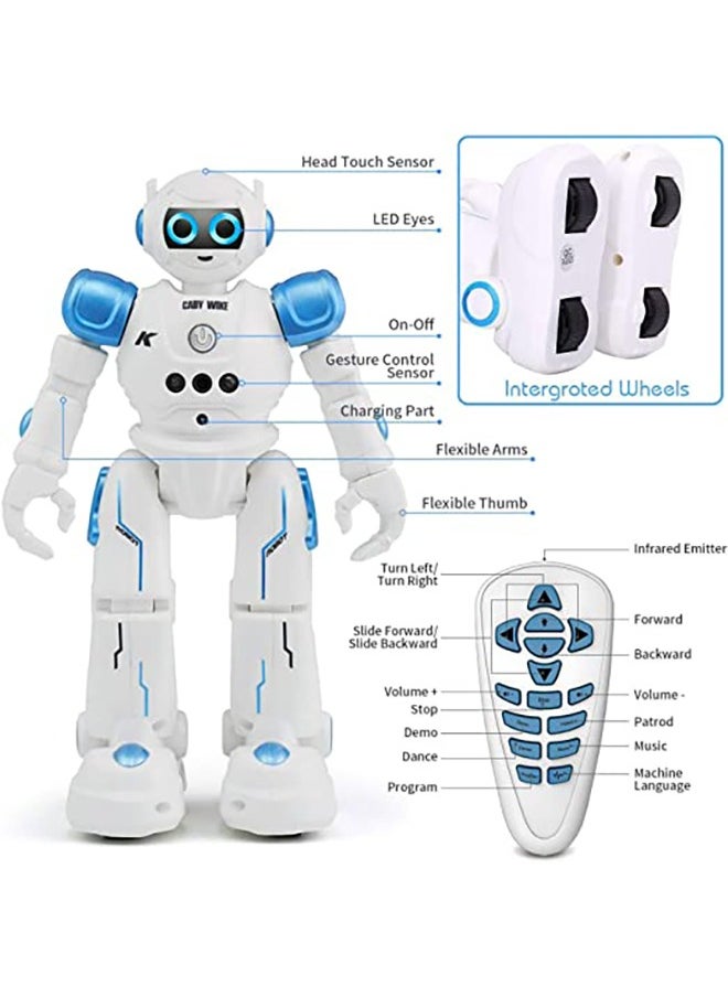 Robot Toys RC Robot for Kids Rechargeable Intelligent Programmable Robot with Infrared Controller,Remote Control Robots Gesture Sensing Robot,Interactive Walking Singing Dancing