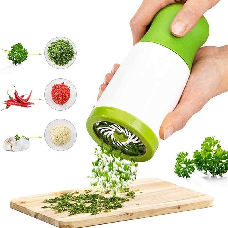 No brands Herb Grinder?ShowTop Spice Mill Parsley Shredder Chopper Vegetable Cutter Garlic Coriander Spice Grinder Crusher Kitchen Accessories - Image 1