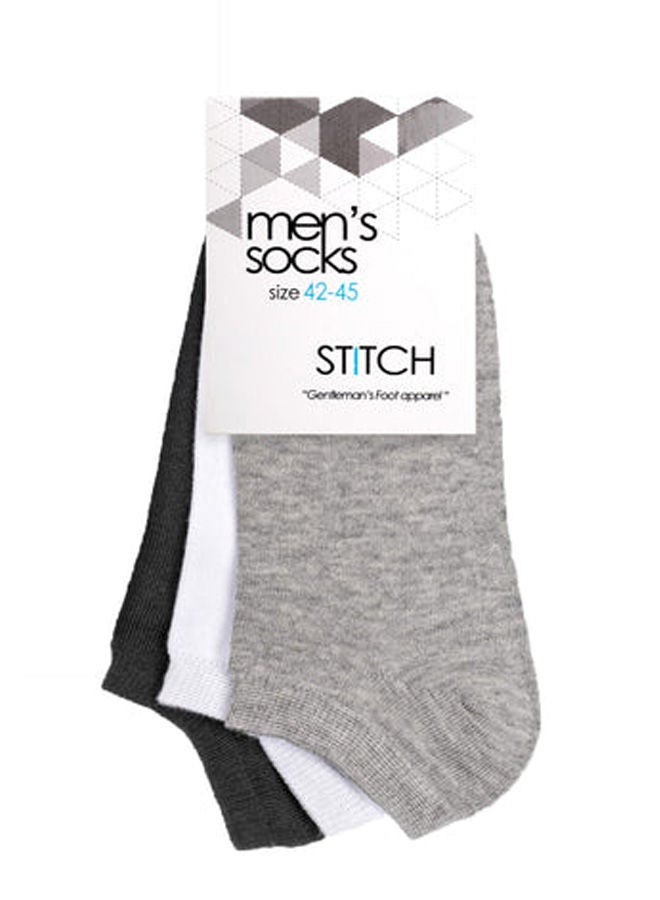 STITCH Men's Pack of 3 Lycra Ankle Casual Socks - Image 2