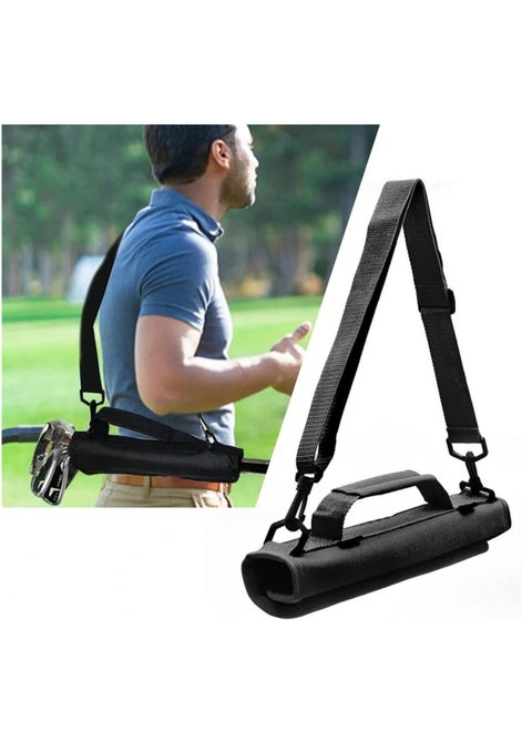 Mini Portable Golf Club Bag, Padded Shoulder Strap, Waterproof, Stylish, with Convenient Handles