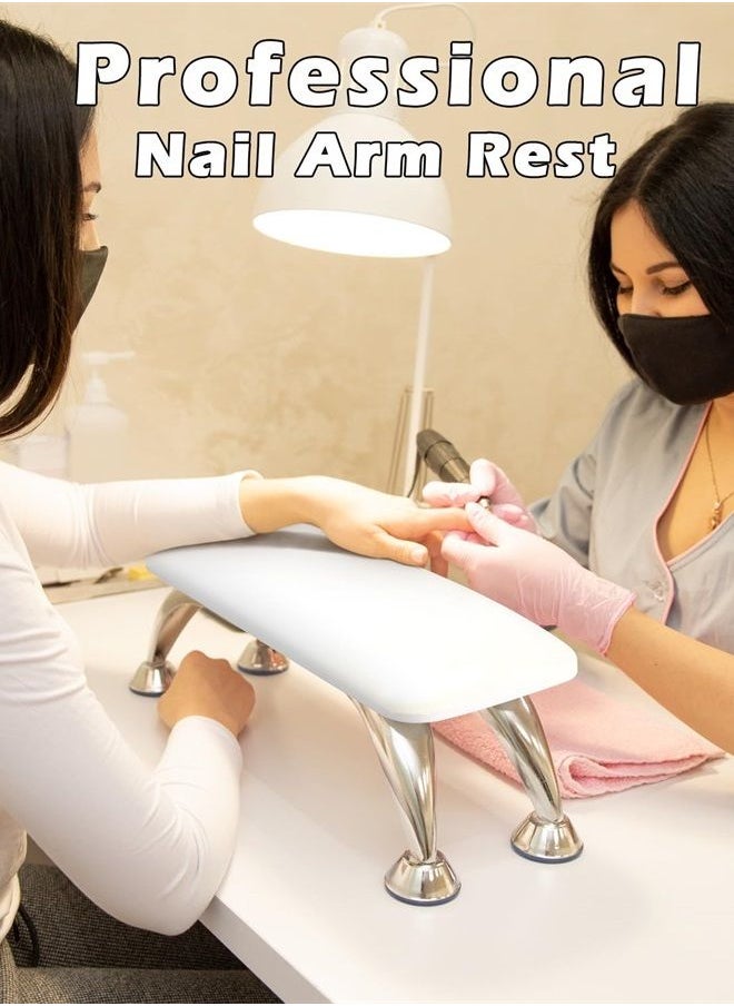 AONOLOVO - Nail Arm Rest Cushion, Big Nail Arm Rest for Nail Tech, Professional Nail Hand Rest Pillow Stand Manicure Hand Rest Spa Salon Foot Hand Arm Feet Leg Rest (White) - Image 1