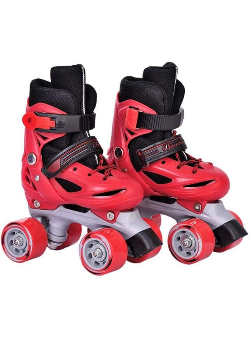 MONOGUE Roller Skates Shoes Double Rows 4 Wheels Adjustable Shoe Size AREA for Boys And Girls - Image 1