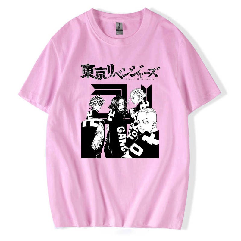 2021 New Tokyo Avengers cartoon anime peripheral short sleeve Youth round neck pullover men's T-shirt women's T-shirt - Image 4