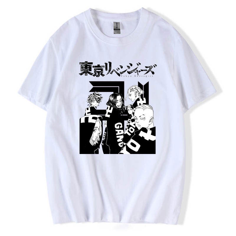 2021 New Tokyo Avengers cartoon anime peripheral short sleeve Youth round neck pullover men's T-shirt women's T-shirt - Image 5