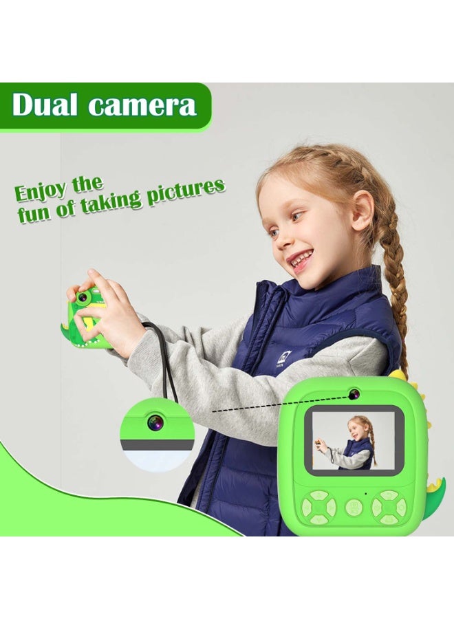 Kids Instant Print Camera, 1080P HD Kids Camera Instant Print with 5 Rolls Print Paper & 32GB Card, Ideal Kid Toys Gifts for Boys & Girls Age 3-14 Easy for Kids to Carry - Image 5