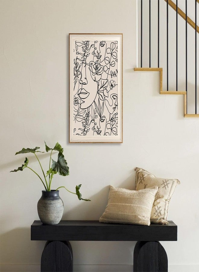 ASTRDECOR Abstract Framed Wall Art, Minimalist Boho Art Prints Women Portrait Line Art Wall Decor, Mid Century Wall Prints, Boho Wall Art Canvas, Neutral Black Beige Bedroom Wall Decor - 16''x24'' - Image 4