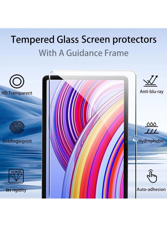 【2+1 Pack】 Screen Protector Compatible with Xiaomi Redmi Pad Pro/Poco Pad (2024 12.1 inch), Screen Protector Tempered Glass + Camera Lens Cover, HD 9H Hardness No Bubbles - Image 2