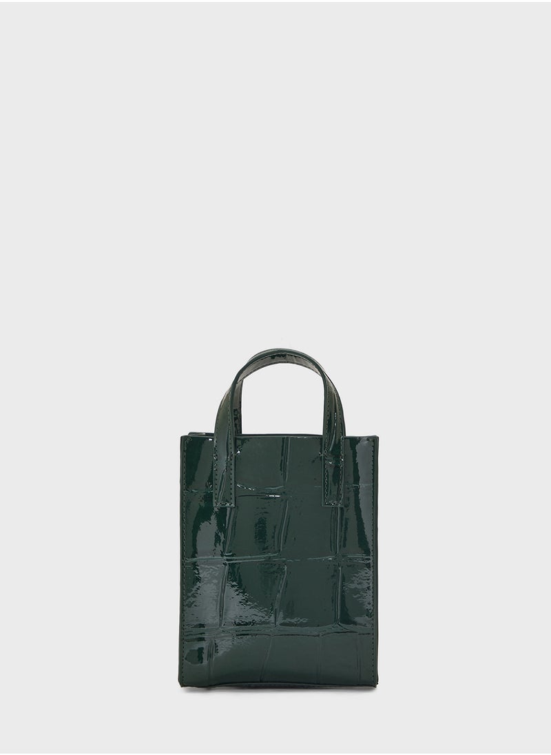 Ted Baker Gatocon Croc Effect Mini Icon Bag  - Image 2