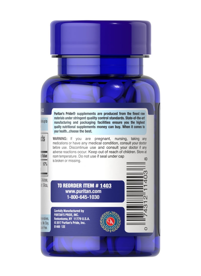 Puritan's Pride Puritan's Pride Folic Acid 400 mcg – 250 Tablets for Heart Health & Cellular Function  - Image 2