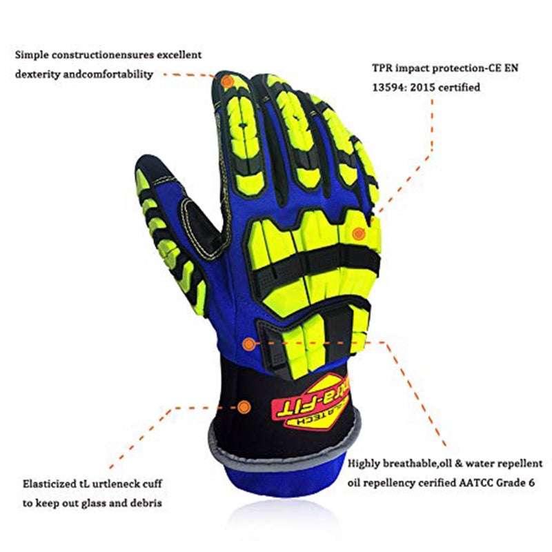 Intra-FIT INTRA-DUTY-DUTY REVINCUE REVINCUE SENGRICY GLOVE Protection Super Super Bexterity 5 EN388: 2016 4544FP ؛ ANSI Cut Level A8 Size XL - Image 2
