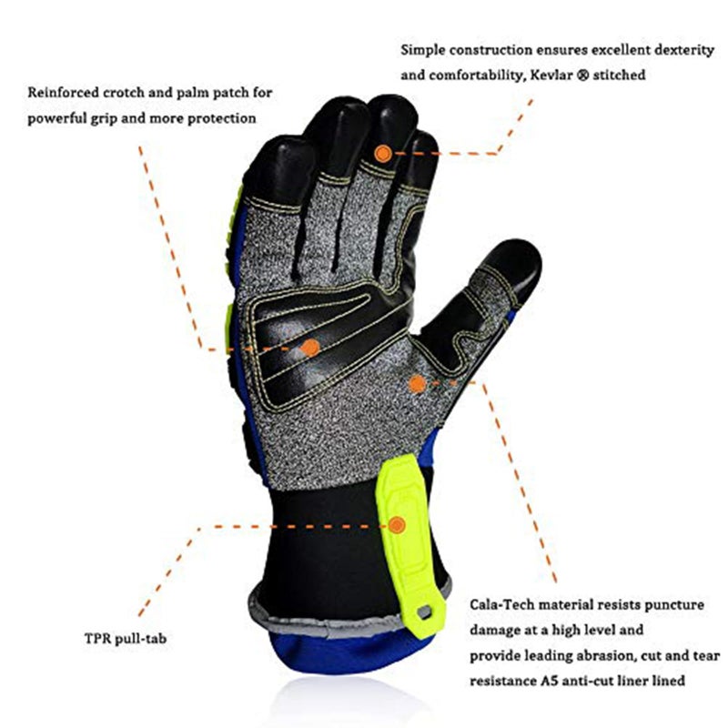 Intra-FIT INTRA-DUTY-DUTY REVINCUE REVINCUE SENGRICY GLOVE Protection Super Super Bexterity 5 EN388: 2016 4544FP ؛ ANSI Cut Level A8 Size XL - Image 3