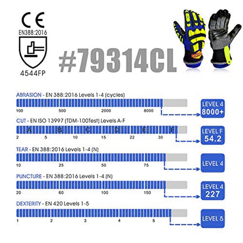Intra-FIT INTRA-DUTY-DUTY REVINCUE REVINCUE SENGRICY GLOVE Protection Super Super Bexterity 5 EN388: 2016 4544FP ؛ ANSI Cut Level A8 Size XL - Image 5