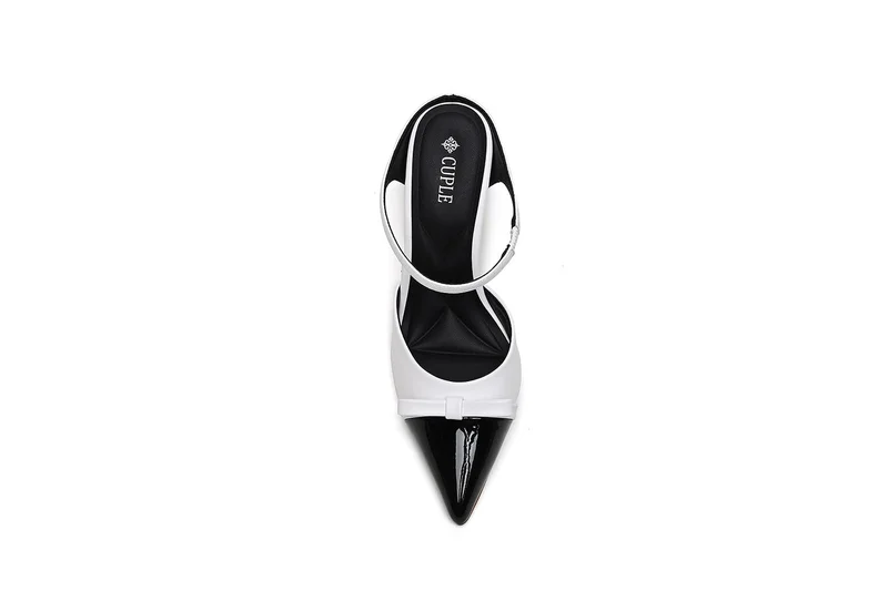 Cuple Two-toned high-heeled pointed shoe