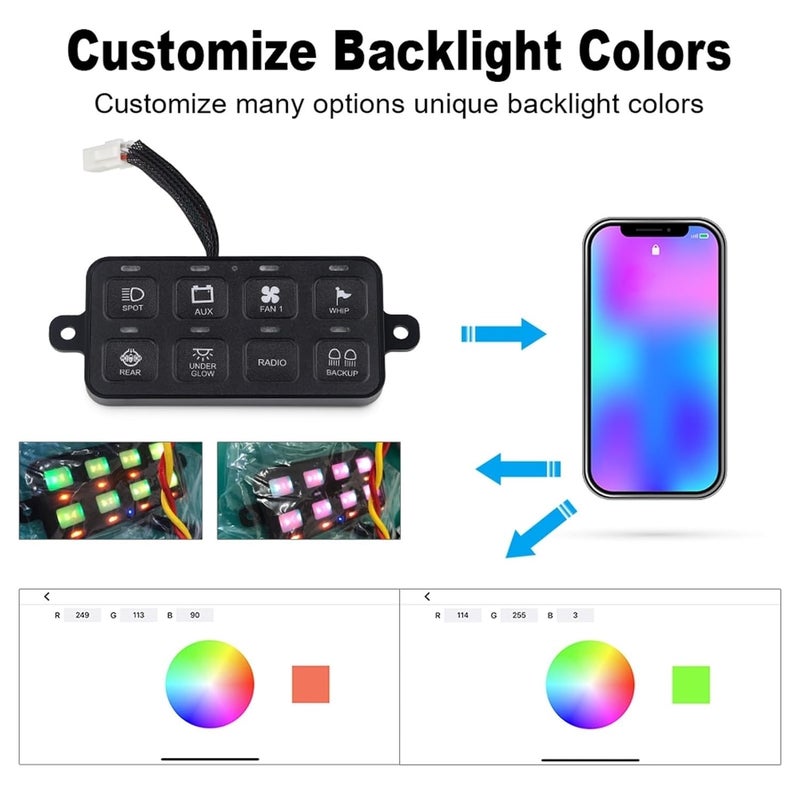 Wivplex 8 Gang Light Switch Panel - Image 3