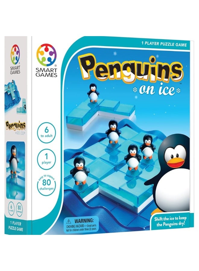 SmartGames SmartGames Penguins on Ice - A Sliding Cognitive Skill-Building Puzzle Game for Ages 6 - Adult  - Image 3