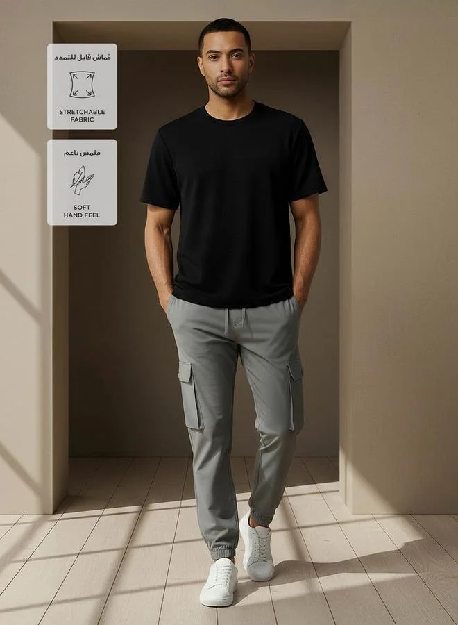 Love Pangolin Love Pangolin Men 2 Way Stretch Waffle Textured T shirt