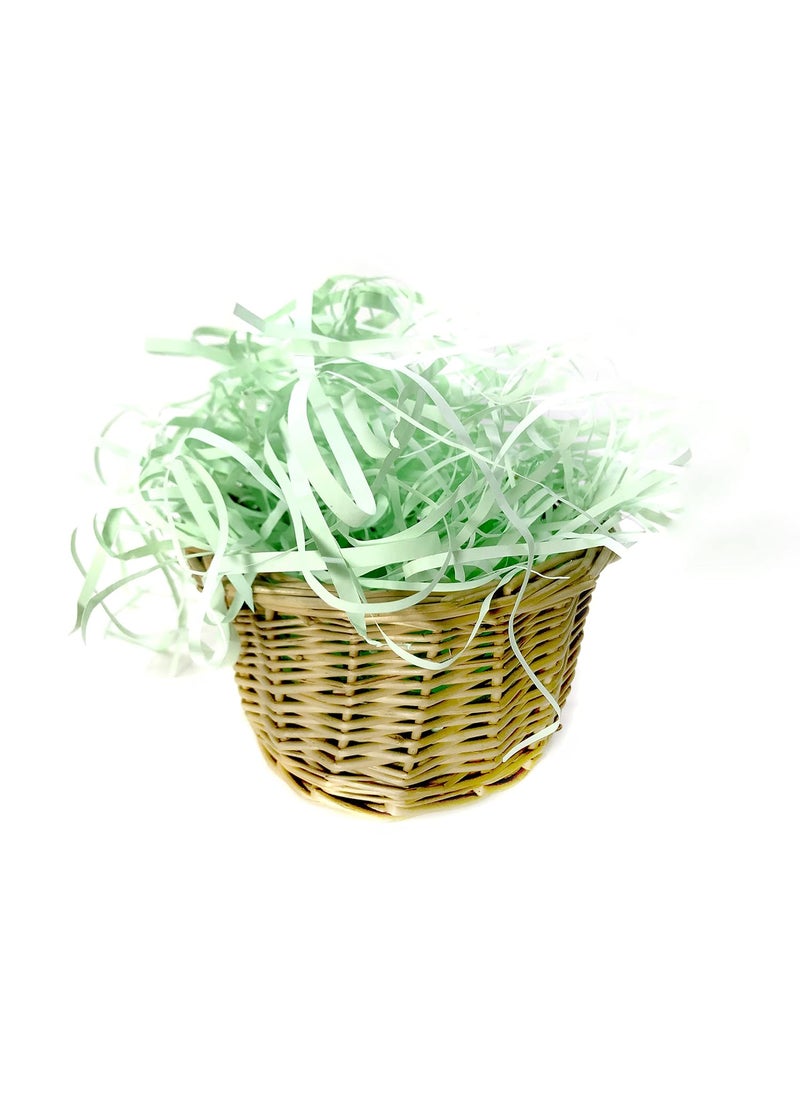 ECO SARRAS Eco Sarras thin shredded paper crinkle paper grass strips gift tray decoration gift hamper decorations gift box fillers wedding birthday valentines day gift 1000 Grams 1 KG Light Olive  - Image 2