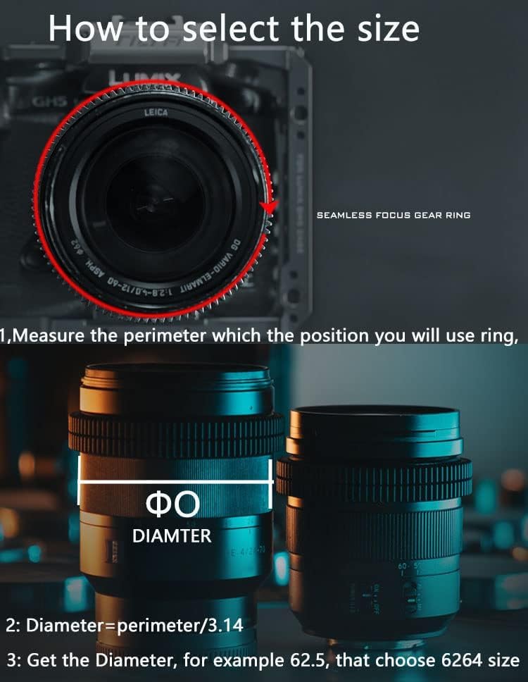 Tilta Seamless TA-FGR 0.8 MOD Focus Gear Ring for Sony/Canon/Sigma/Tokina/Nikon/Fujifilm/Panasonic/Olympus/DU/Zeiss Lenses (75-77) - Image 3