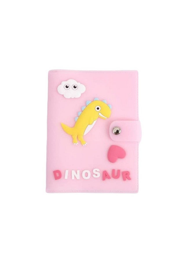 FunBlast FunBlast Diary - A6 Size, Dinosaur Theme Diary, Diary with Button Lock, Diary for Girls, Notepad Diary, Return Gifts for Kids, Diary for Journaling with Silicone Cover (90+ Pages) (Pink)  - Image 1