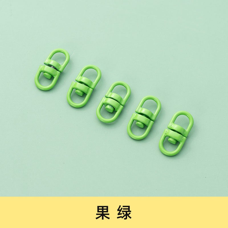 Colorful Alloy Swivel Clasps Keychain Rings Fruit Green 