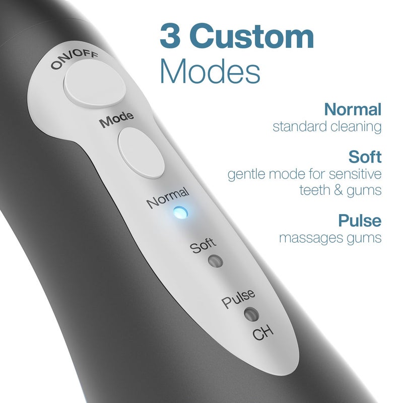AquaSonic Water Flosser - Cordless Rechargeable Water Flossers for Teeth Cleaning - Waterproof Aqua Flosser, Portable Oral Irrigator for Dental Cleaning with 5 Jet Tips â€“ Braces Home Travel - Image 5