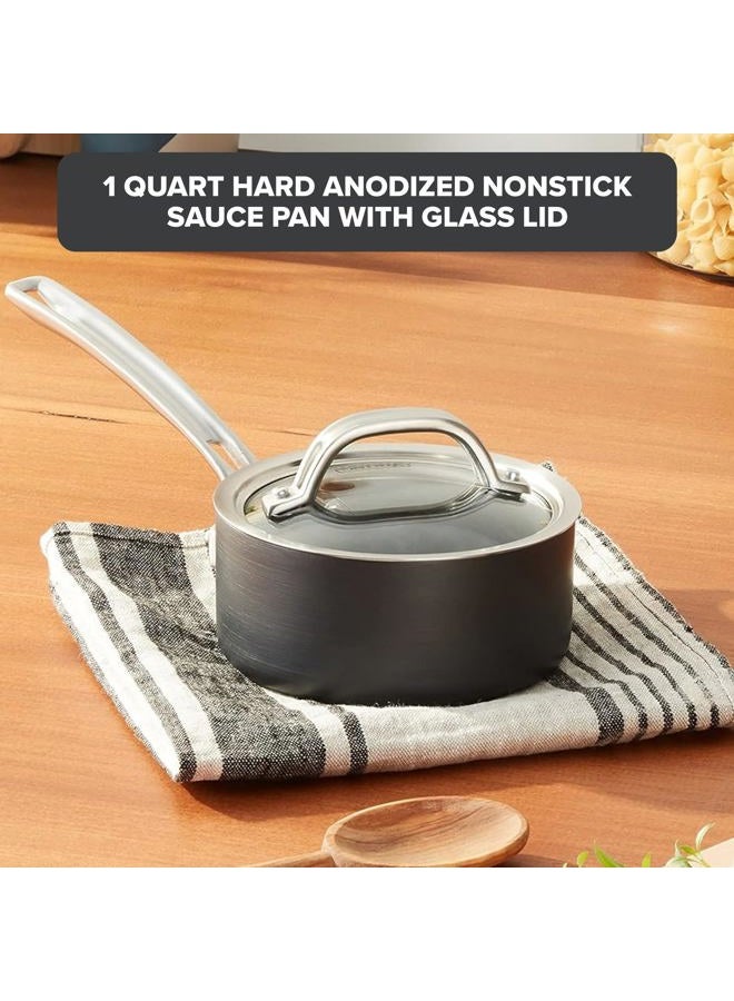 Viking Culinary Hard Anodized Non-Stick Sauce Pan, 1 Quart, Gray - Image 2