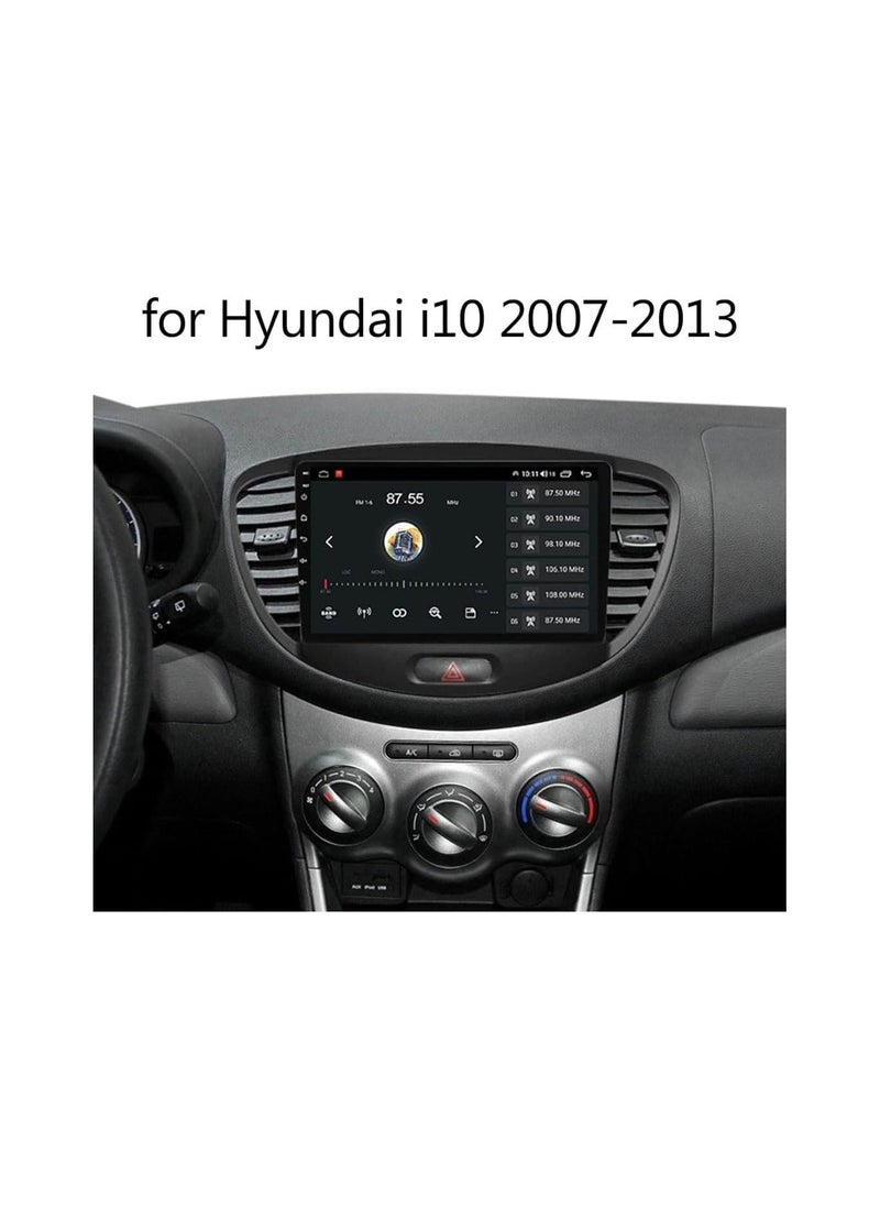 SHEZA STAR - Android Car Stereo for Hyundai i10 2007 2008 2009 2010 2011 2012 2013 4GB RAM 64GB ROM 9 Inch Apple Carplay, MirrorLink WiFi BT, DSP IPS Touch Screen with AHD Camera Included - Image 1