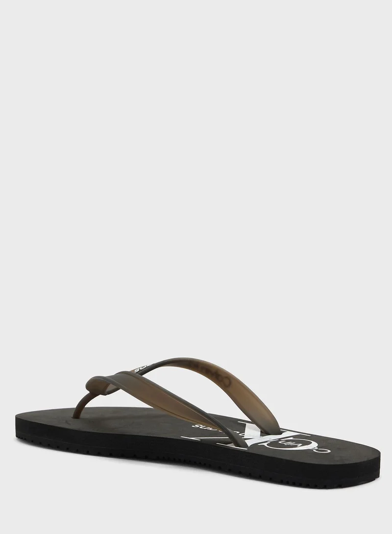 Calvin Klein Jeans Logo Flip Flops