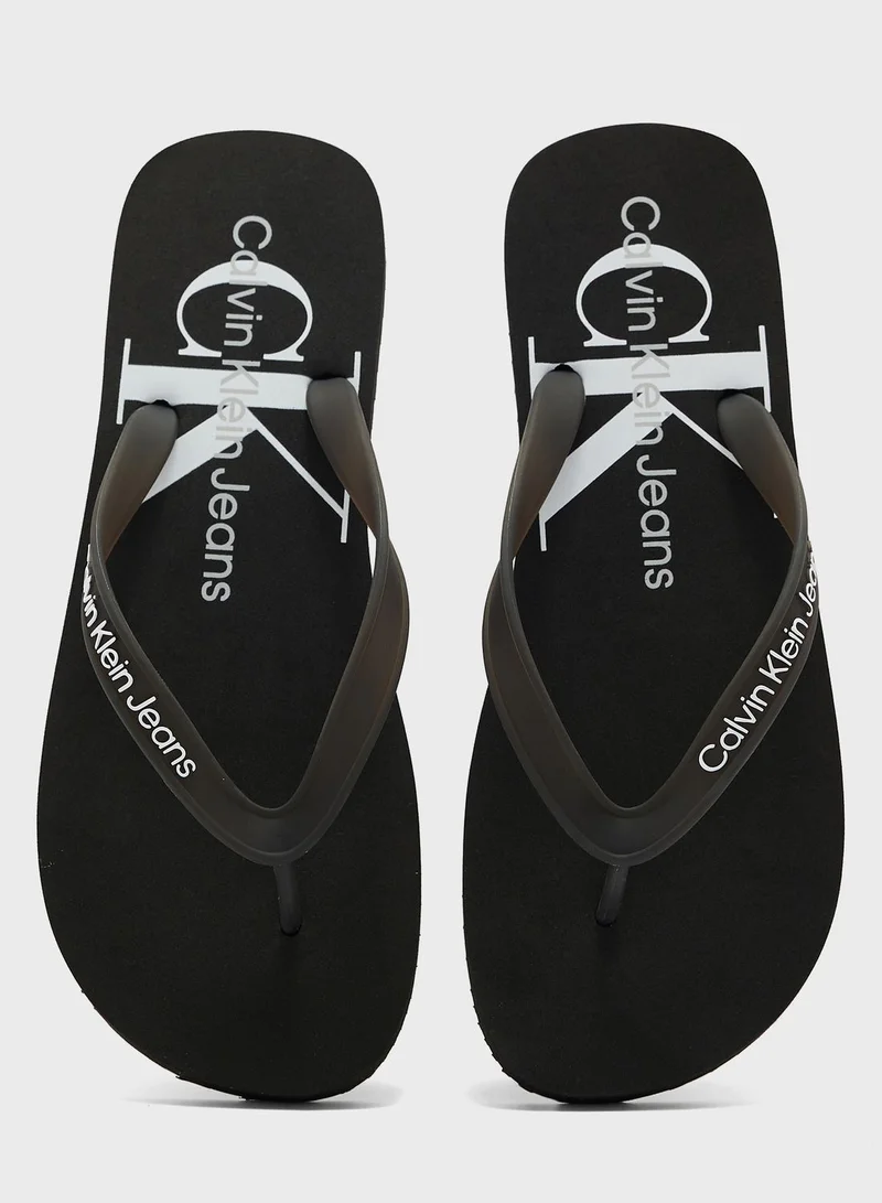 Calvin Klein Jeans Logo Flip Flops