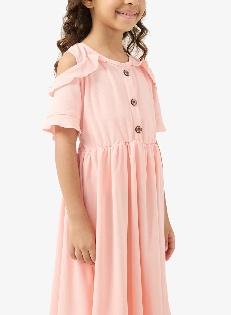 Pinata  Pink Frill Summer Dress for Women | Best Price UAE