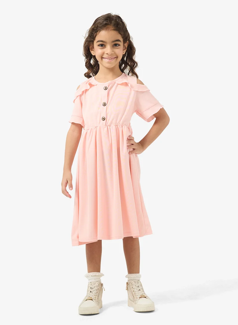 Pinata  Pink Frill Summer Dress for Women | Best Price UAE