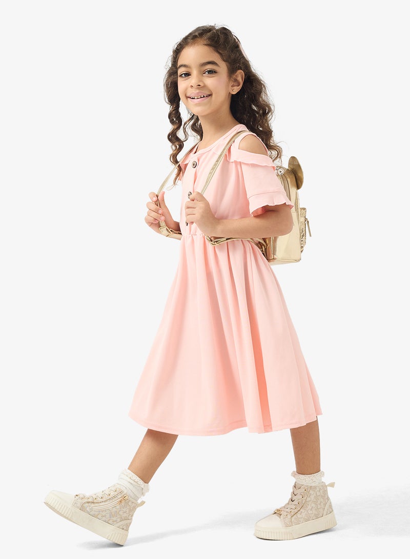 Pinata Pink Frill Summer Dress - Image 1