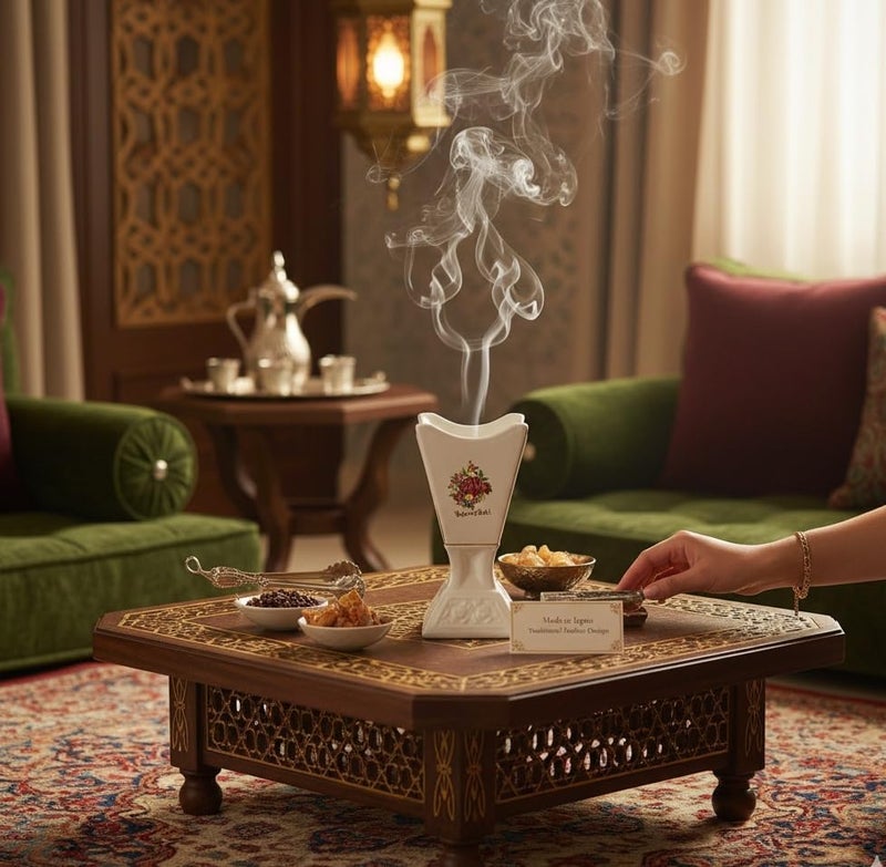 Biki Electric Porcelain Incense Burner | Oud Bakhoor Burner | For Office & Home | Made in Japan 22CM | مبخرة كهربائية | مبخرة عود يابانية - Image 2