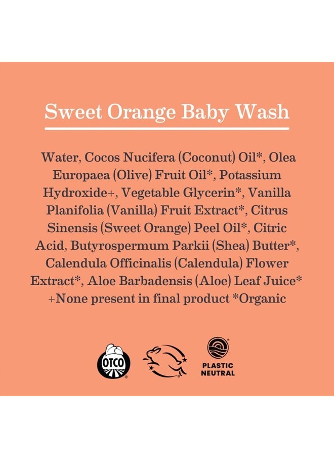 Earth Mama Sweet Orange Baby Wash Liquid Foaming Hand Soap Refill, Organic All Purpose Body Wash for Sensitive Skin, Castile Soap with Coconut Oil, Shea Butter, Calendula, & Aloe, 34 fl oz  - Image 5