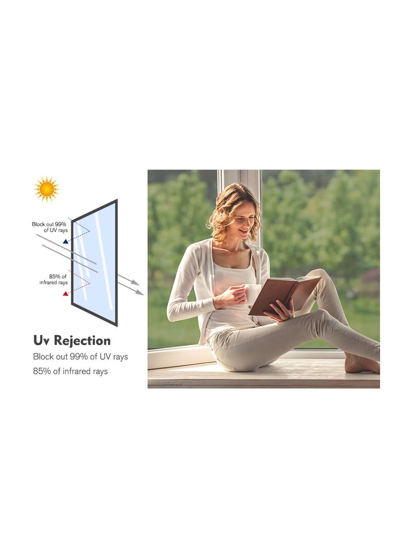 Generic - Window Film One Way,Privacy Self-adhesive Glass Sticker for Home Office,Reflective Mirror Film, Sun Blocking Anti UV Window Tint - Image 1