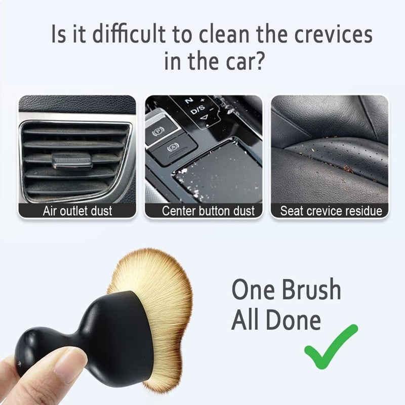 HAOBO 1Pcs Car Brush, Car Dust Brush, Car Interior Dusting Brush, Car Accessories Super Soft Car Dust Brush for Cleaning Car Interior or Exterior, Air Conditioning Vents, Leather, Computers - Image 3