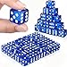 Seenelling 36 Pcs 19 mm Casino Style Craps Dice Sets Acrylic D6 Dice Square WRounded Edge for Casino Craps Table Games and Board GamesTransparent Blue - Image 4