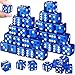 Seenelling 36 Pcs 19 mm Casino Style Craps Dice Sets Acrylic D6 Dice Square WRounded Edge for Casino Craps Table Games and Board GamesTransparent Blue - Image 2