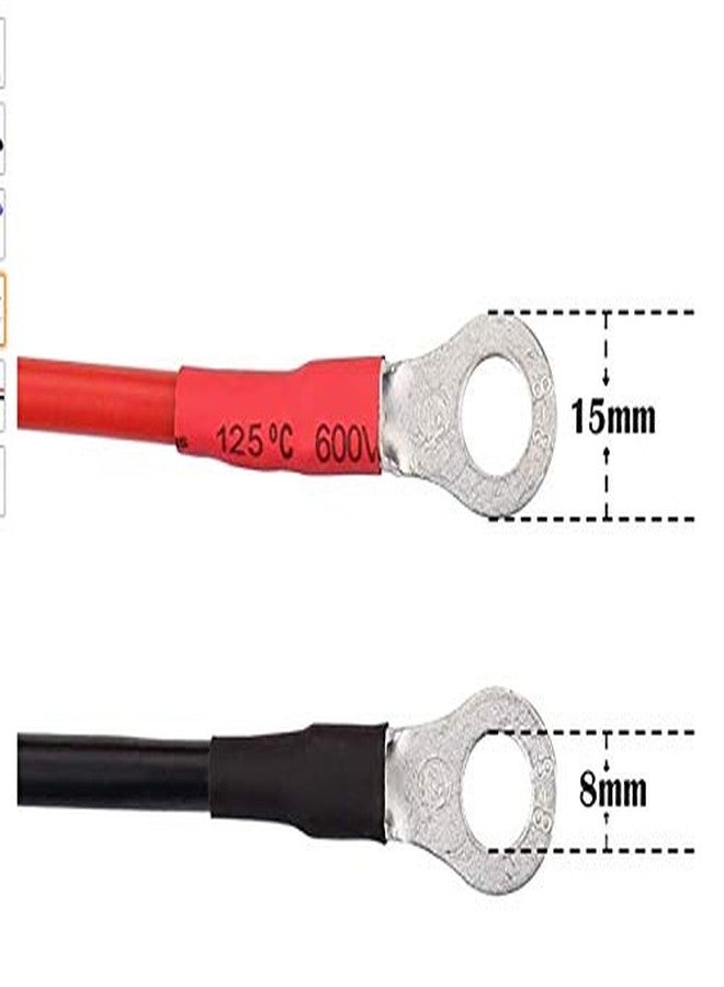 AYECEHI Premium EC5 to O Ring Terminal Extension Cable EC5 Female Plug Connector Cable Car Emergency Power Cord - 50cm/1.6ft - Image 5