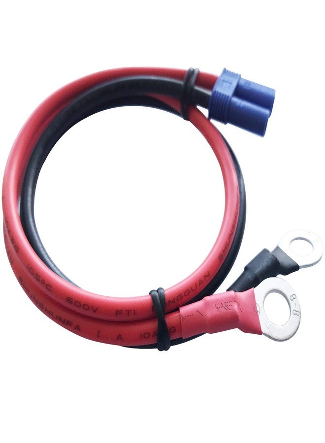 AYECEHI Premium EC5 to O Ring Terminal Extension Cable EC5 Female Plug Connector Cable Car Emergency Power Cord - 50cm/1.6ft - Image 1
