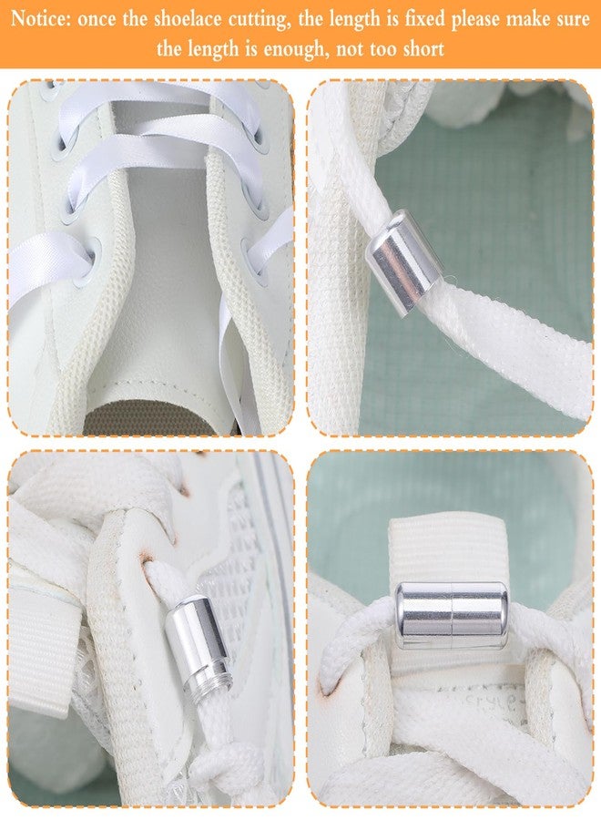 Yuanchu 20Pcs Shoelace Locks Buckle, No Tie Shoe Lace Buckle Zinc Alloy Shoe Lace Turnbuckle for Sneakers, Boots(Silver) - Image 4